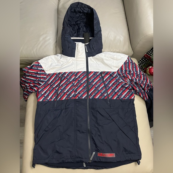 NWT - Superdry Men’s Tech Logo Print Wind Attacker Jacket - Size XXL - Picture 5 of 16